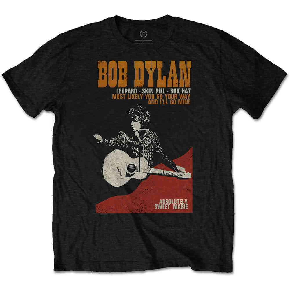Bob Dylan - Sweet Marie Heren Tshirt - Zwart
